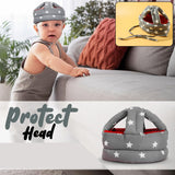 Soft baby safety helmet protecting head during crawling