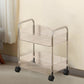 Utility storage rack with open basket design for quick access to essentials