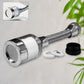 Detailed view of the plastic water-saving faucet aerator before installation.