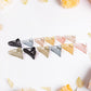 Fashionable triangle shaped plastic hair clamp clip in assorted translucent colors