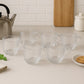 Stackable transparent plastic tea cups, set of 6