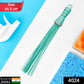 Durable plastic broom with stiff bristles, perfect for scrubbing wet and dry floors.