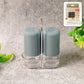 Salt & pepper shakers made of clear acrylic on dining table for precise seasoning