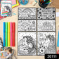 Complete view of Creative Kids Colouring & Activity Poster Set with 11 inspiring sheets