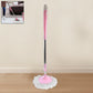 Velvet Wipe 360° Spin Mop with stainless steel rod and microfiber head.