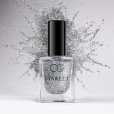 Silver Moonlight Glitter Nail Paint bottle showcasing sparkly silver glitter finish