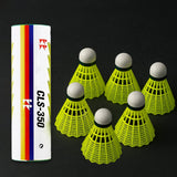 Close-up of Plastic Shuttlecock set showing durable plastic design