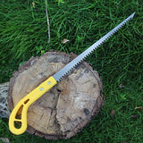 Portable hand saw with waterproof blade and ergonomic PVC handle for precise cuts.