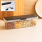 Side view of plastic 4-in-1 masala box with spinning base for easy access