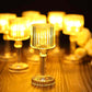 Mini Acrylic LED Desk Lamp glowing softly, ideal for festive decor.
