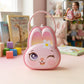 Durable metal piggy bank with a lock and key, ideal for kids' savings