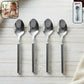 Stainless steel dinner spoons in a set for daily use
