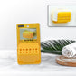 Easy-to-install no-drill sink caddy holding a sponge and soap bar.