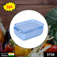 Compact storage basket for vegetables and household items.