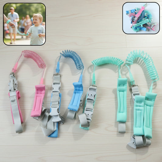 Baby safety walking leash with padded wrist cuff for toddlers