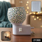 Decorative star pattern mosaic glass plug-in night lamp with on/off switch