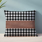 Two elegant 17x17 inch leather cushion covers enhancing a living room sofa.
