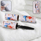 Reusable sticky lint roller set with handle and two refill adhesive rolls
