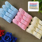 Pack of 12 multicolor plastic cloth clips used for laundry and bag sealing