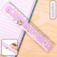 Kids plastic ruler with colorful cartoon design for school use