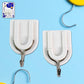 Multipurpose stainless steel adhesive wall hooks displayed on a clean white background.