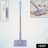 Cleaning brush with handle included alongside the compact mini mop.