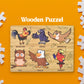 Wooden Bird Puzzle educational board with colourful bird pieces by Inventive Play.