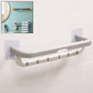 Siplix Wall Mounted Towel Holder with double bars and folding shelf in a modern bathroom.