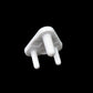 White baby socket covers, a pack of 100 electrical plug protectors for child safety.