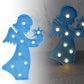 Glowing LED angel night light with a warm glow, perfect for serene room decor.