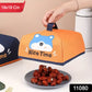 Lightweight reusable fabric food cover placed over a bowl