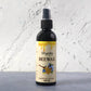 Beeswax Furniture Polish spray bottle highlighting natural ingredients for wood and leather care.