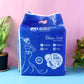 A close-up of a  Sanitary Pads 330mm pack, highlighting the 'Blue Lady' branding and 'Extra Long' feature.