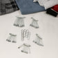 Versatile metal safety pins used for tailoring and daily utility
