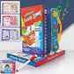 Vibrant front cover of the Kids Learning Book, displaying colorful alphabets and numbers.