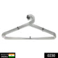 Close-up of a single durable stainless steel hanger with a 360-degree swivel hook.