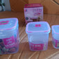 Kitchen storage container set for spices, snacks, and dry fruits