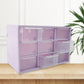 Open view of 9-compartment plastic jewellery drawer organizer