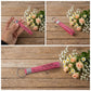 Colorful silicone wrist strap keychain laid out on surface