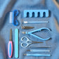 Portable 11 in 1 nail care kit for home and travel use