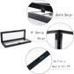 Side angle of transparent jewellery display box showing floating suspension design