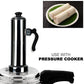 Close-up of the food-grade stainless steel Puttu Maker for healthy cooking.