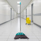 Cotton yarn floor mop showing thick absorbent strands and long handle