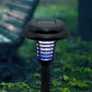 LumiTrap solar powered garden light and insect zapper standing tall.