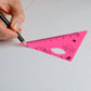 Close-up view of giraffe scale ruler with clear measurement markings