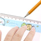 Long-lasting plastic ruler with cute cartoon illustrations for children