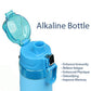 Close-up shot of the durable, food-grade plastic material of the alkaline water bottle.