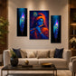 Divine Krishna spiritual wall art for meditation space