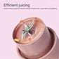 Close-up view of the Siplix portable USB juicer with its ergonomic handle.