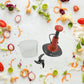 The 650ml manual food chopper disassembled, showing the stainless steel blades and container.